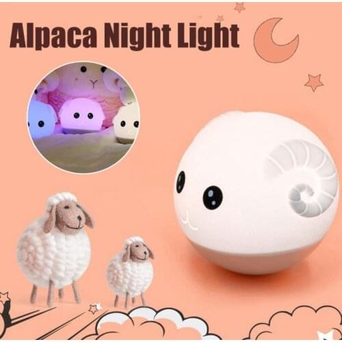 Portable Sheep Night Light Soft Silicone Rechargeable Mini Night Light Bedroom Drop shipping