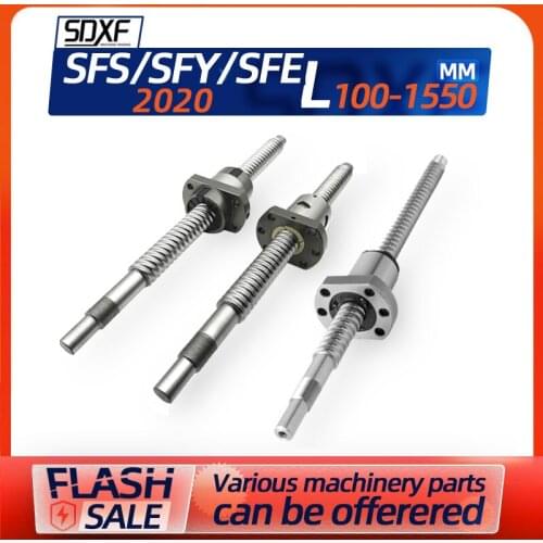 Ball screw SFS/SFY/SFE2020, length 100-1550mm, with nut and end machined, please leave a message if you need any length