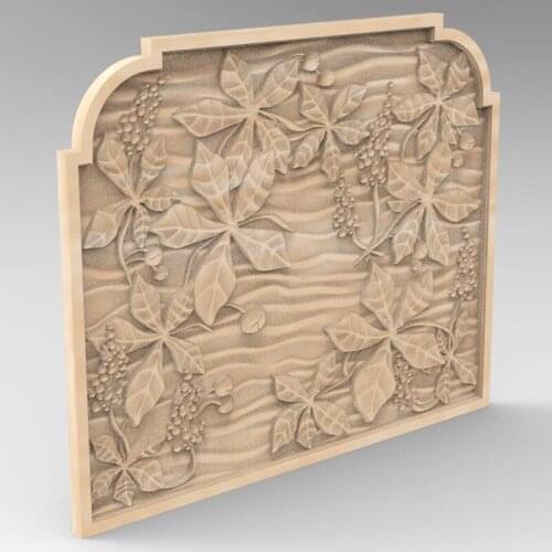 STL Model Decor Panel for CNC Router 3D Printer Artcam Aspire Maple Leaf Bas Relief 3D Model Home Decoration Decor
