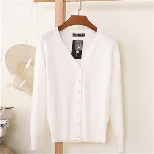 2021 Spring Loose Sweaters ​Short Knitted Sweater Top Womens Cardigan Thin Autumn Long-sleeved Shawl Jacket Fashion Cardigans