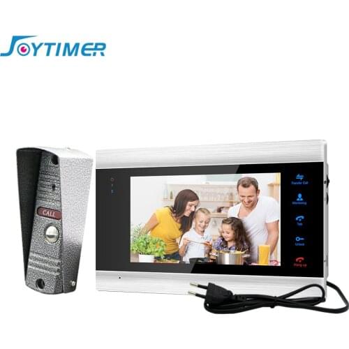 Joytimer Home Video Intercom Video Door Phone Kit 7 Inch Monitor 1200TVL Doorbell Camera with Motion Detection