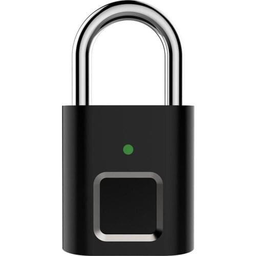 L34 Mini Fingerprint Lock Keyless Rechargeable Smart Lock Door Unlock Anti-Theft Security Padlock Door Luggage Lock Small Box