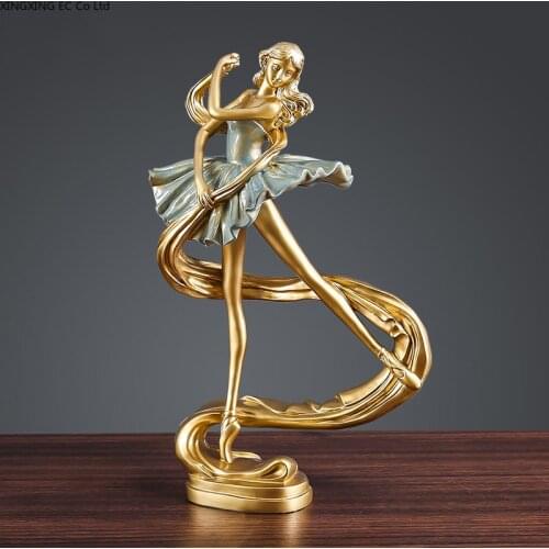 Lei Dance Woman Object Decoration Abstract Figure Statue Modern Craft Decoration Living Room Home Decoration Accessories