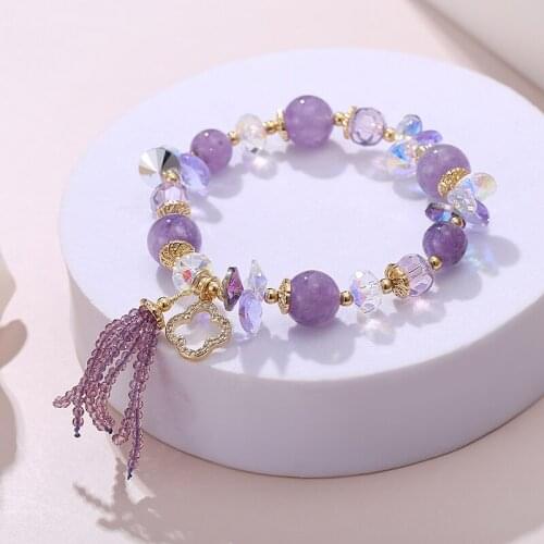 ONYSS New Fashion Bracelets For Women 14K Gold Plated Friendship Bracelets For Charms 2021 Trend Jewelry Acrylic Tassel Bracelet