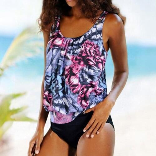 Women one piece swimsuit bikinis swim summer Beachwear monokini tankini swimwear printing large size swimming suit