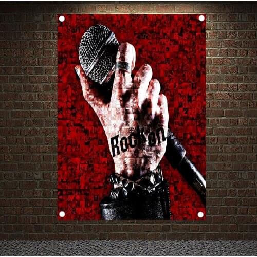 Hard Rock Heavy Metal Music Banners & Flags Tapestry Band Posters HD Canvas Printing Art Tapestry Mural Wall Decoration Gift L1