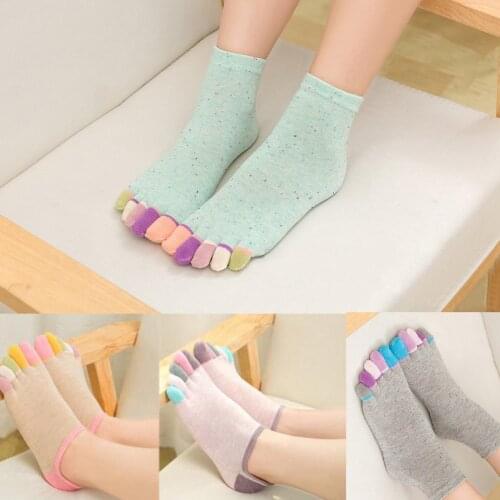 1 Pair socks women Cute Casual Five Toe Crew Finger Performance Original Weight Micro funny socks Toe Cotton women socks