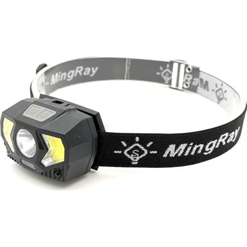 2020 new arrival LED Headlamp with red light mack head lamp security COB Headlight Warning flashlight on head promotion light