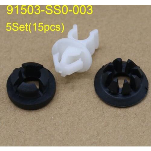 5Set(15pcs) Hood Support Prop Rod Holder Clip 91503-SS0-003 For Honda Accord Odyssey Prelude Fit High Quality