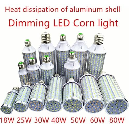 5730 Adjustable light LED CORN BULB Aluminum shell corn lamp 18W 25W 30W 40W 50W 60W 80W 85-265V Support dimming LED Corn light