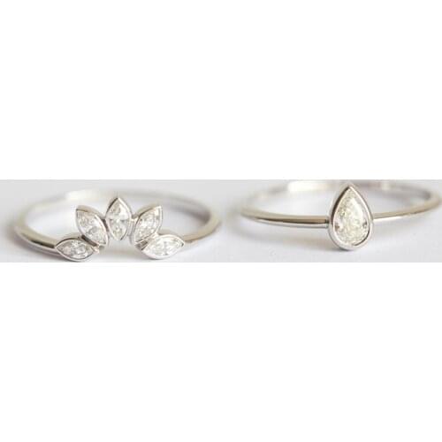 925 Sterling Silver New fashion Rhinestone twisted leaves wishful flowers tail ring For Women girl Accessories jewelry wholesale