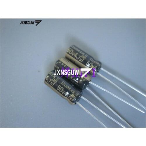 20PCS ELNA Duorex II 50V4.7UF 5X11MM Black Aluminum electrolytic capacitors 4.7uF/50V 85 degrees 4.7UF 50V Gold word