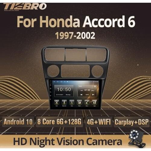Tiebro 2DIN Android10.0 Car Radio For Honda Accord 6 1997-2002 2Din Android Player Stereo Receiver Car Multimedia Player Carplay