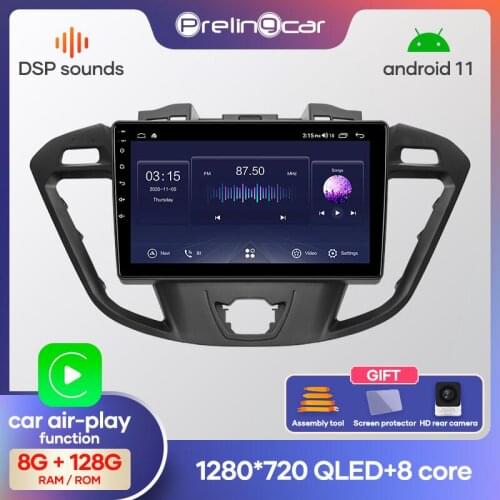 Prelingcar 4G LTE Android 10.0 car gps multimedia video player dashboard radio for Ford Tourneo 2017-2019 navigation stereo