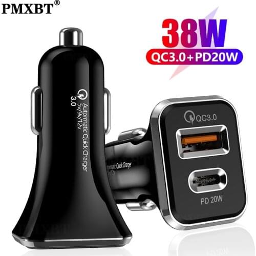 Quick Charge 4.0 3.0 QC USB Car Charger For Xiaomi QC4.0 QC3.0 20W Type C PD Car Charging For iPhone 12 11 Pro X Xs 8 PD Charger