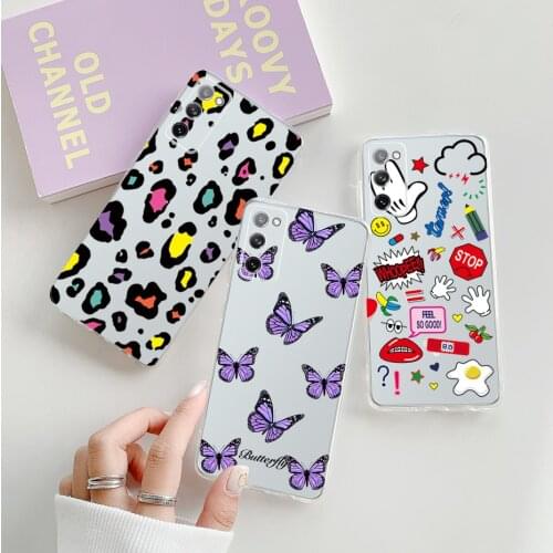Case For Samsung Galaxy S20FE S20 Fan Edition S 20 FE Case Clear TPU Silicone Soft Cute Back Protector Phone Cover Bumper Cases