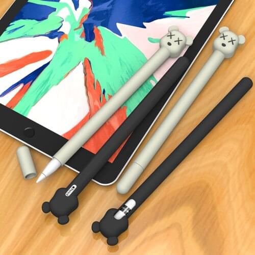Pencil case Cartoon cute bear stylus cover for Apple pencil second generation silicone anti-fall stylus protective cover