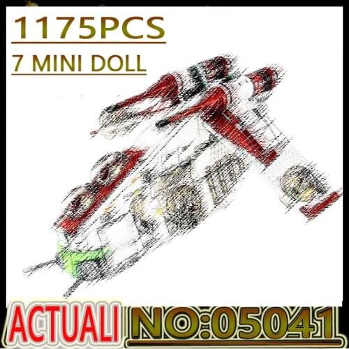 Hot 1175PCS Star Series Wars Republic Gunship Set Compatible 05041 Ship Building Blocks Bricks Kids Toys Birthday Christmas Gift