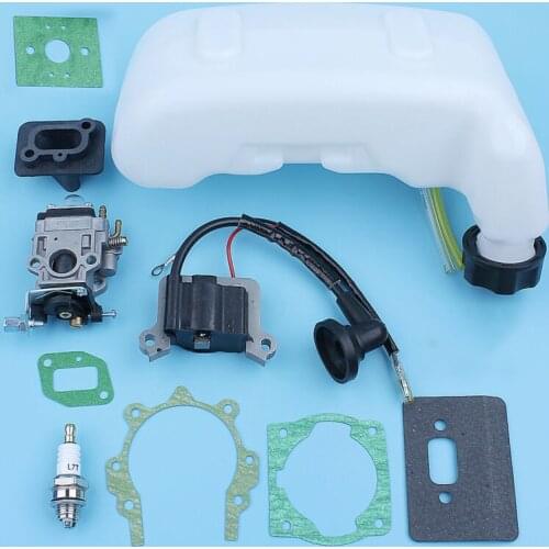 Carburetor Ignition Coil Fuel Tank For 43CC 52CC 47CC 40-5 Brushcutter Trimmer Part Chjain Saw Lawn Mower Intake Manifold Gasket