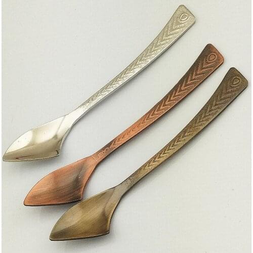 Creative tableware stainless steel Peacock tail bread butter spoon retro coffee antique spoon Grapefruit Honey Dessert Spoons