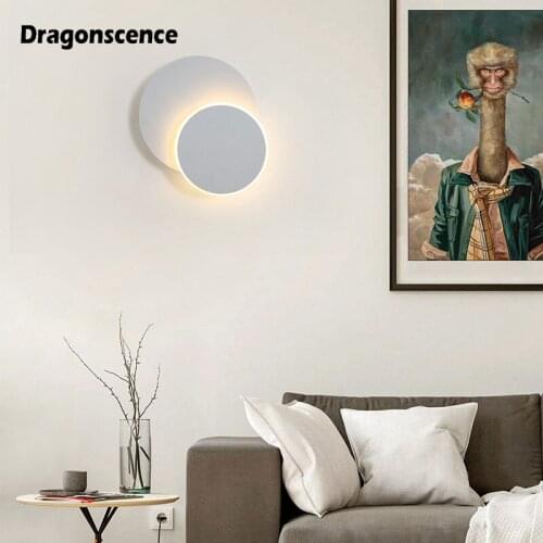 Dragonscence Round Deformable led wall light Entrance corridor bathroom Bedside wall lamp make up 18w 24w Soft light source