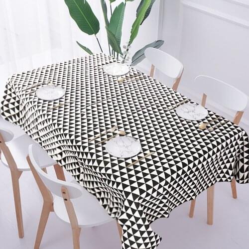 Fashion Pattern Table Cloth Cotton Linen Tablecloth Hotel Picnic Rectangular Table Cover Home Dining Tea Table Modern Decoration