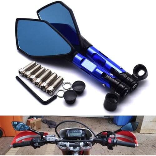 Motorcycle Universal 8mm 10mm Aluminum CNC rearview mirror For Yamaha MT-07 MT-09 MT-03 For Honda VFR 800 VTR1000F CBF1000 etc