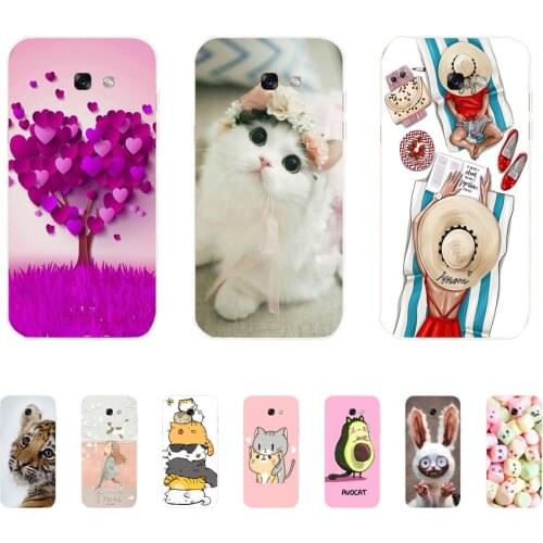 Soft Case For Silicone Back Cover For Cute Phone Cases Cover Bumper for Samsung Galaxy A7 A8 A9 2017 2018 A8 Plus 2018 A70 A80