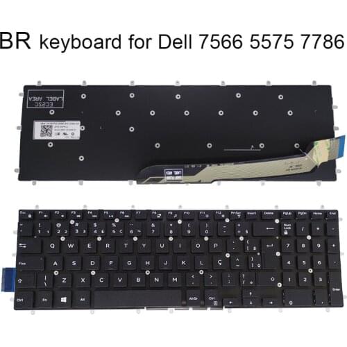 Laptop Norway Brazilian Backlit Keyboard for Dell Inspiron 7566 5567 5570 5575 5765 5767 5775 7773 7778 7779 7786 0KPP2C 0KHRDN