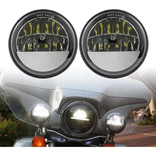 New Motos 4-1/2" Led Fog Light 4.5 inch LED Light Housing Bracket Fog Lights Auxiliary Lamp Motorcycle Projector Headlight