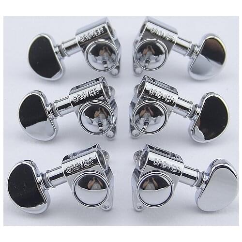 Original Genuine 3R+3L G-r-o-v-e-r Guitar Machine Heads Tuners 1:18 Chrome