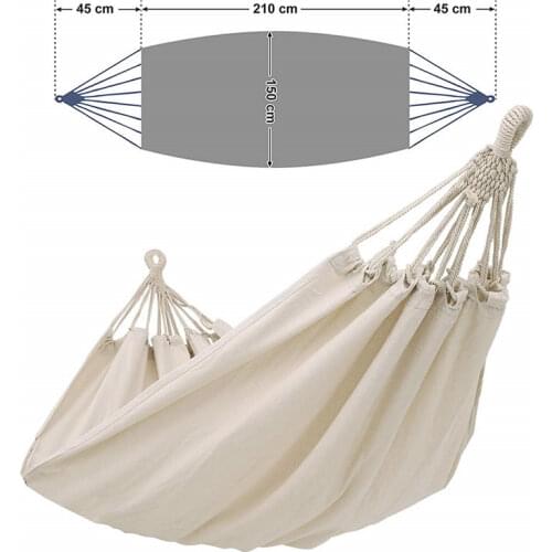 Swing-Bed Hammock Hanging Fabric Patio Double-Hammock Canvas Hiking