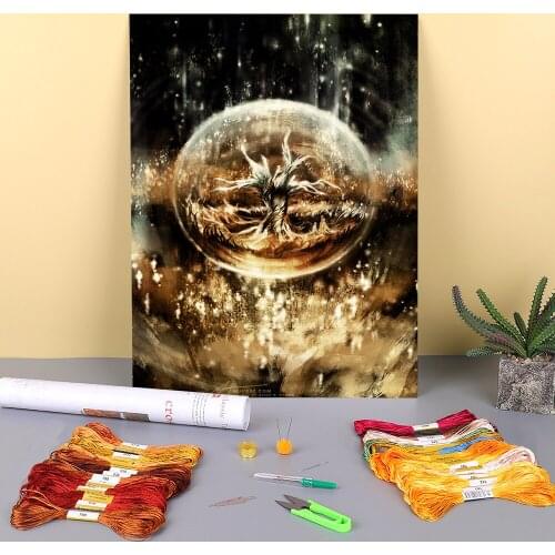 Portrait Printed 11CT Cross-Stitch Complete Kit Embroidery DMC Threads Painting Handicraft Hobby Sewing Gift Wholesale