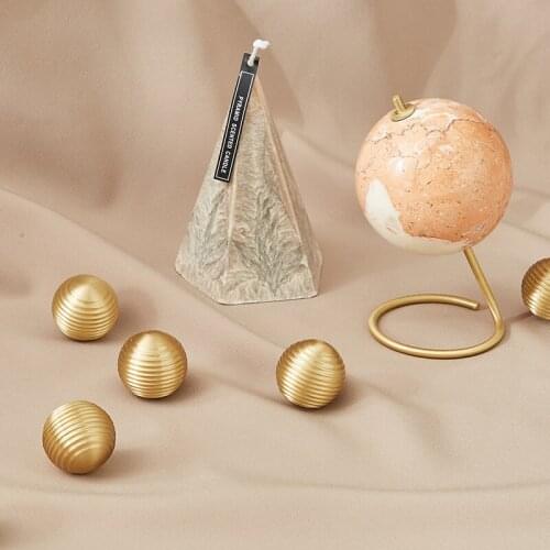 Qiansi High Quality Spring Handle Knurled Gold Cabinet Pull Round Brass Solid Drawer Miniature Door Knob Box Single Hole Button