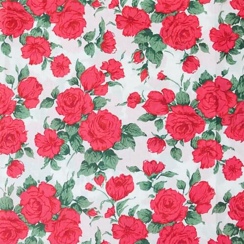 Rose 80S Like liberty Cotton Fabric For Kids Baby Sewing Cloth Dresses Skirt DIY Handmade Designer Patchwork Meter 2021