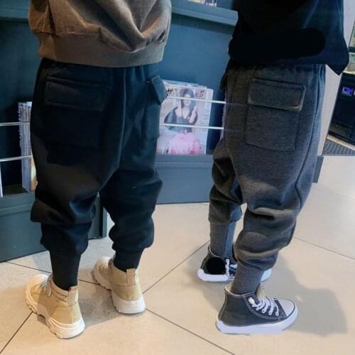 Boys Pants Children Trousers Kids Spring Autumn Clothes for Baby Boy Harem Pants toddlers solid black grey