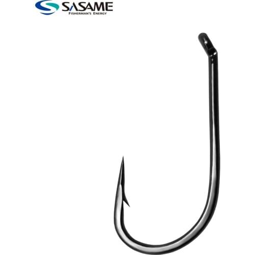Japan SASAME Feeder Hooks Carp Fishing Hooks Straight Shank Down Eye Carp Fish Barded Carp Live Bait Hook High Carbon Steel