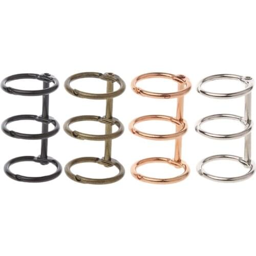 YYDS DIY Metal Clip 3 Holes Ring for Notebook Loose Leaf Diary Photo Album Binding