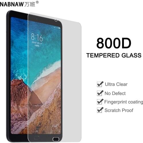 NABNAW Scratch Proof Tempered Glass For Xiaomi Mi Pad 4 Plus 10.1 MiPad 2018 Clear Screen Protector For Mi Tablet 4 8 inches