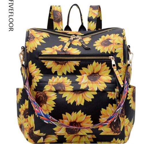 Women New Style Backpack Large Capacity Printing Shoulder Bags 2021 New Fashion Pu Leather Handbags Shopping And Travel Bags