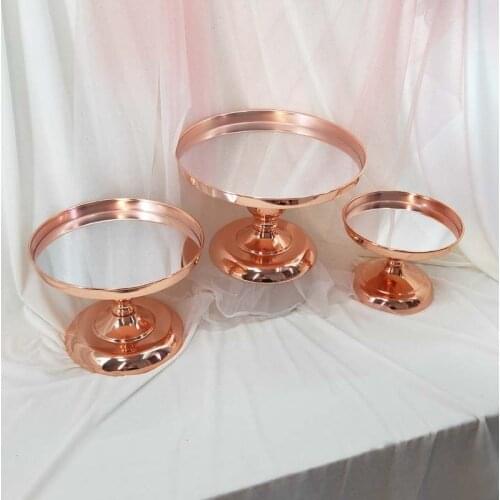 1-5pcs Rose Gold Cake Stand Wedding Party Decoration Supplier Cake Tools Bakeware Decoration