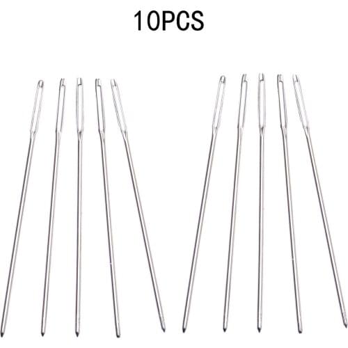 10pcs Tapestry Threading Home Sewing Machine Needle Large Eye Sewing Needles Knitters Pullthrough Darning Embroidery Needle