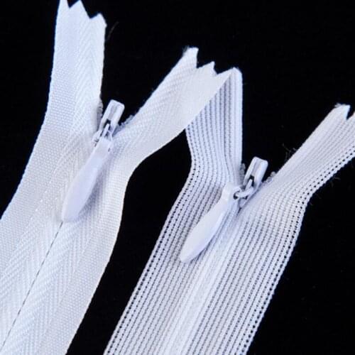 100pcs/lot No. 3 Invisible Nylon Cloth Side Zipper Teddy Bear Home Textiles Latex Pillow Zipper 20cm