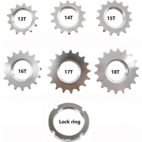 13/14/15/16/17/18T Fixed Gear Track Bike Single Speed 1/8inch Steel Cog Lock Ring Bicycle Accessories Replacement Parts