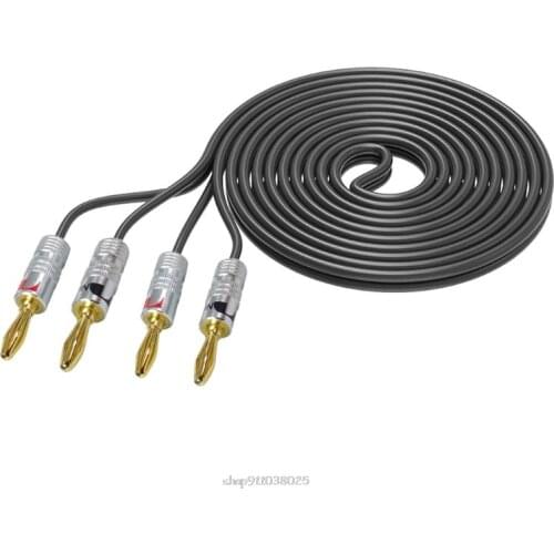 3M Hifi Speaker Cable Wire with Banana Plug for Home Theater Multimedia Amplifier Banana Audio Cable Accessories D02 20 Dropship