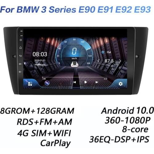 4GRAM+64GROM 2din Car Radio multimedia video player For BMW E90 E91 E92 E93 3 Series Car Radio GPS carplay BT WIFI