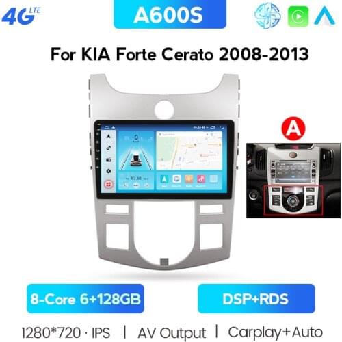 6G RAM Android 10 4GLTE Car Multimedia Player For KIA Forte(MT) Cerato 2 2008 2009 2010 2011 2012 2013 Car Radio GPS Navigation