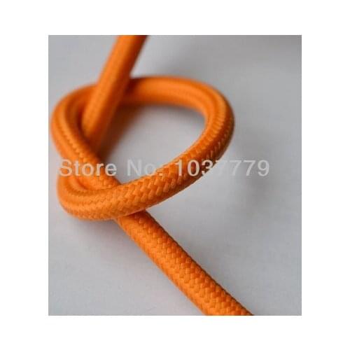 FREE Shipping orange color textile fabric cable for vintage Edison pendant lights