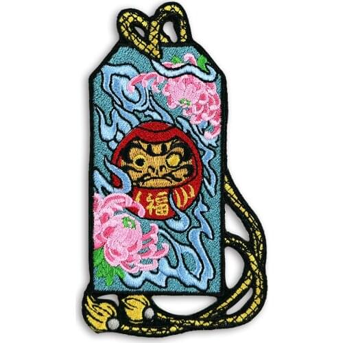 Blessing Bag Fortune Lucky Patches Iron on for Clothes Embroidered Sew on Japanese Style Cartoon Patch Wholesale Cheap Badges