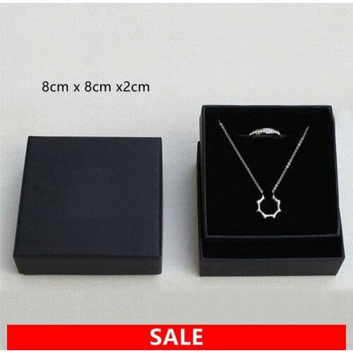 10 pcs Black Paper Package Necklace Bracelet Jewelry Gift Box Decorations